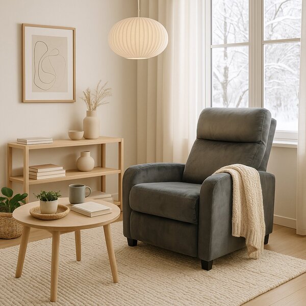 Fotoliu relaxant din catifea de lux