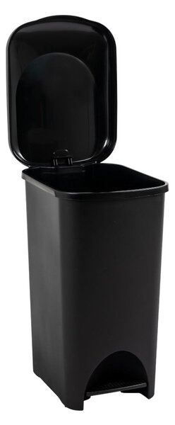 Coș cu pedală din plastic negru 40 l - Addis