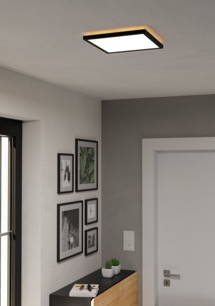Eglo 901442-LED Plafonieră baie ROVITO 13,4W/230V 29x29cm IP44 negru