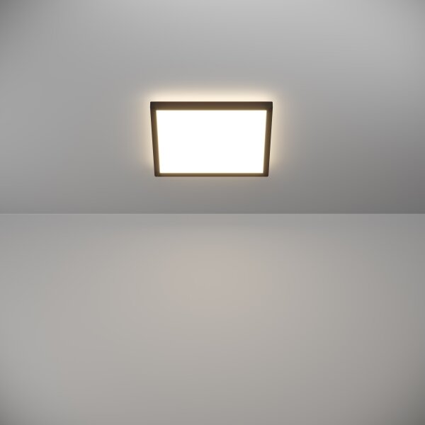 Eglo 901442-LED Plafonieră baie ROVITO 13,4W/230V 29x29cm IP44 negru
