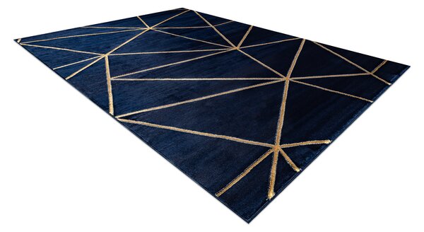 Exclusiv EMERALD covor 1013 glamour, stilat, geometric albastru inchis / aur