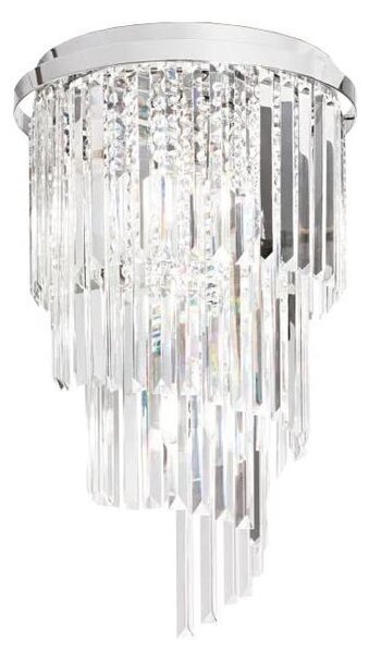 Lustră de cristal aplicată Ideal Lux CARLTON 8xE14/40W/230V d. 40 cm crom lucios