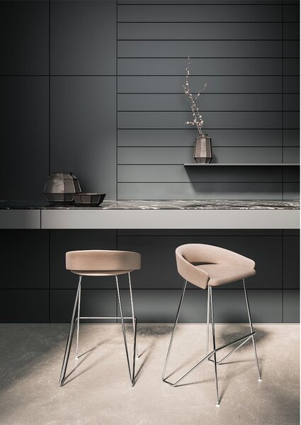 Kimmi lemn masiv Stool – Scaun bar birou