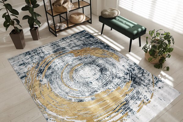 Exclusiv EMERALD covor 1024 glamour, stilat, abstracțiune albastru / aur