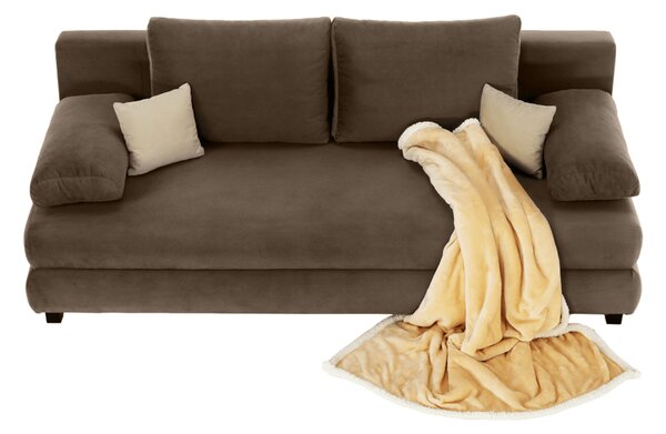 KONDELA Canapea extensibilă, textil capuccino/bej, CLIV