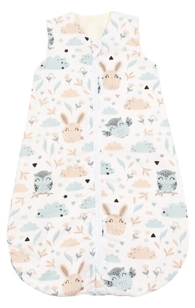 Sac de dormit bebe de vara din bumbac 100% 0-3 luni Kidizi Forest Friends, 0.5 tog