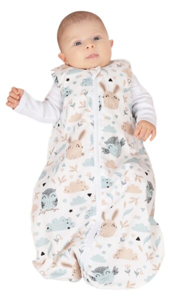 Sac de dormit bebe de vara din bumbac 100% 0-3 luni Kidizi Koala Dreams Pink, 0.5 tog
