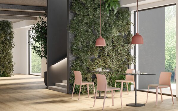Klia lemn masiv – Scaun monobloc cu 4 picioare si sezut tapitat fix