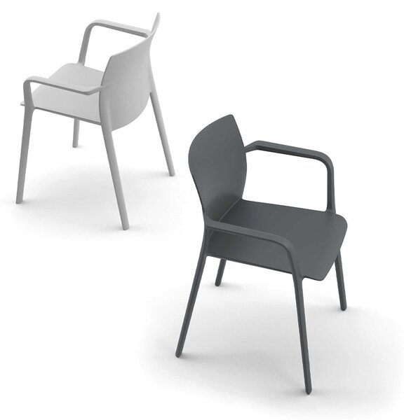 Klia lemn masiv – Scaun monobloc cu 4 picioare si brate
