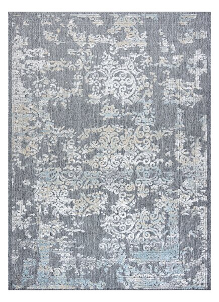 Covor Structural SOLE D3812 Ornament - țesute plate gri / bej