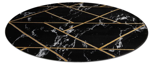 Exclusiv EMERALD covor 2000 cerc - glamour, stilat, marmură, geometric negru / aur