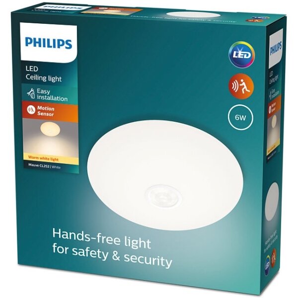 Philips MAUVE LED 6W 230V plafonieră cu senzor