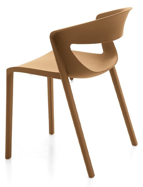 Kicca One – Scaun monobloc cu 4 picioare, din polipropilena armata