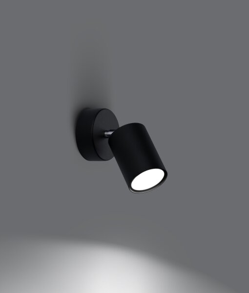 Spot de perete LEMMI 1xGU10/40W/230V negru Sollux SL.1126