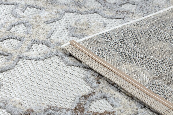 Covor Structural SOLE D3882 Ornament - țesute plate bej / gri