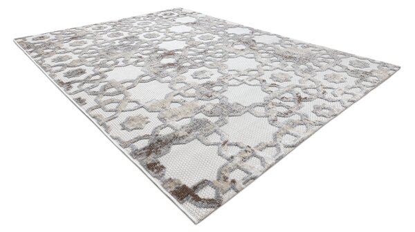 Covor Structural SOLE D3882 Ornament - țesute plate bej / gri
