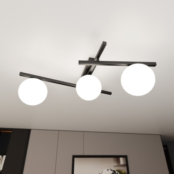 Plafonieră SMART 3xE14/10W/230V negru/alb