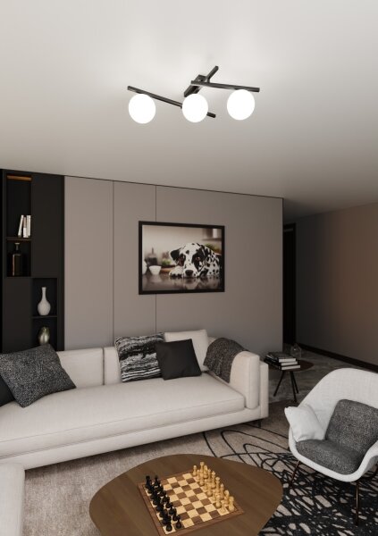 Plafonieră SMART 3xE14/10W/230V negru/alb