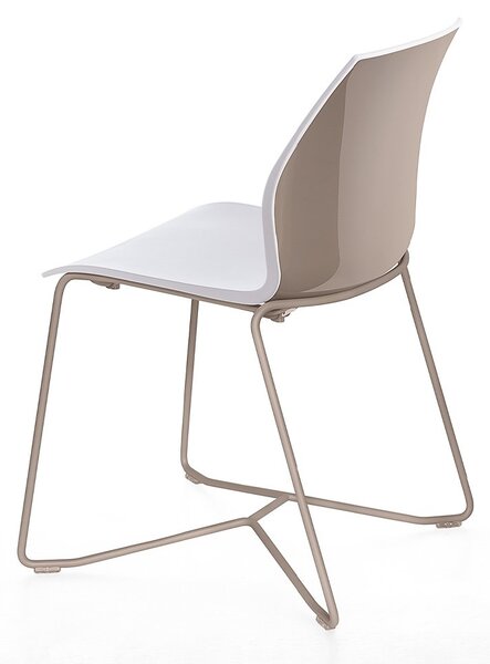 Scaun lemn masiv Kalea – cadru crossed sled