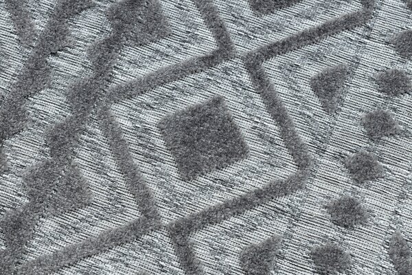 Covor Structural SOLE D3852 Boho, caro - țesute plate gri