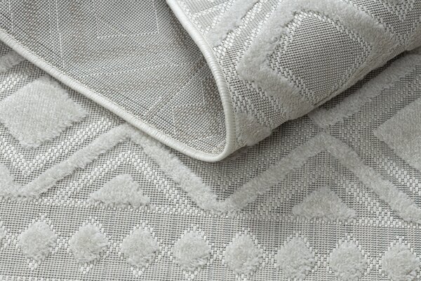 Covor Structural SOLE D3851 Boho, caro - țesute plate bej