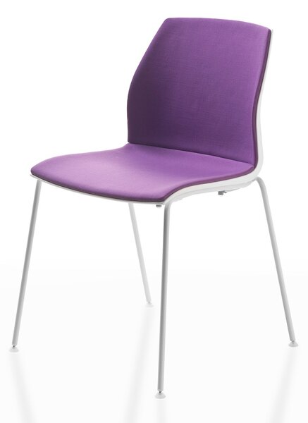 Scaun lemn masiv Kalea cadru fix cu 4 picioare din otel, 52 × 80 × 46 cm