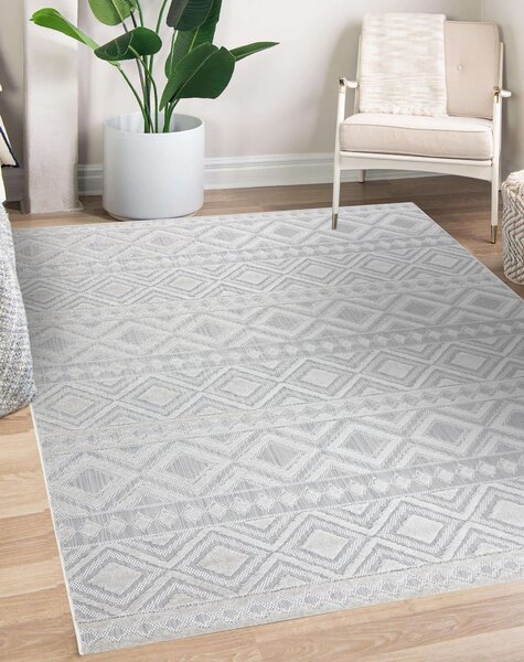 Covor Structural SOLE D3851 Boho, caro - țesute plate bej
