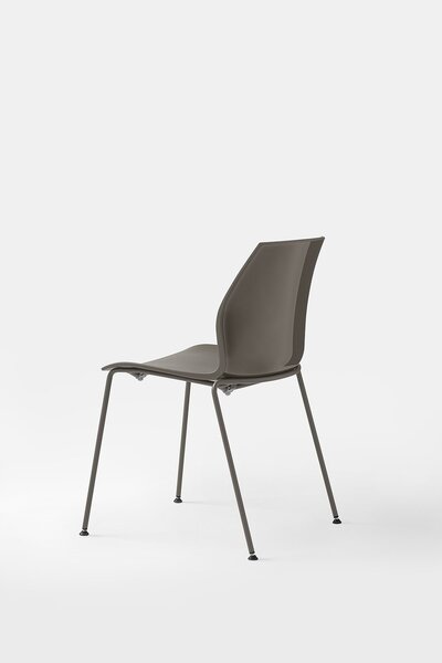 Scaun lemn masiv Kalea cadru fix cu 4 picioare din otel, 52 × 80 × 46 cm