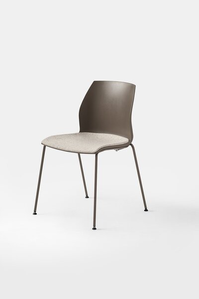 Scaun lemn masiv Kalea cadru fix cu 4 picioare din otel, 52 × 80 × 46 cm