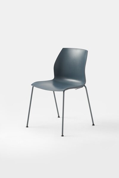 Scaun lemn masiv Kalea cadru fix cu 4 picioare din otel, 52 × 80 × 46 cm