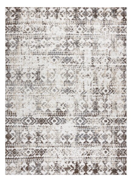 Covor Structural SOLE D3732 Aztec, caro - țesute plate bej