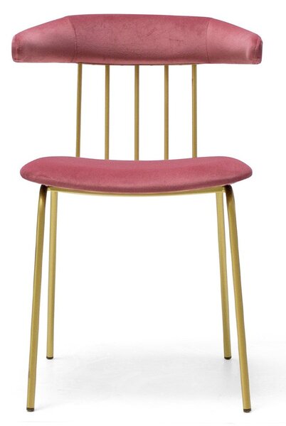 Scaun lemn masiv Sillon Miki Cadru Metalic Sudat Design Cu Spătar Extins Personalizabil