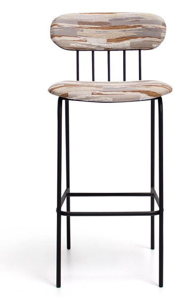 Scaun lemn masiv de Bar Miki Cadru Metalic Sudat Șezut și Spătar Tapițate Design Elegant Personalizabil