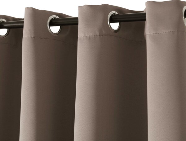 Draperie maro deschis OXFORD 140x250 cm Agatat: Inele metalice