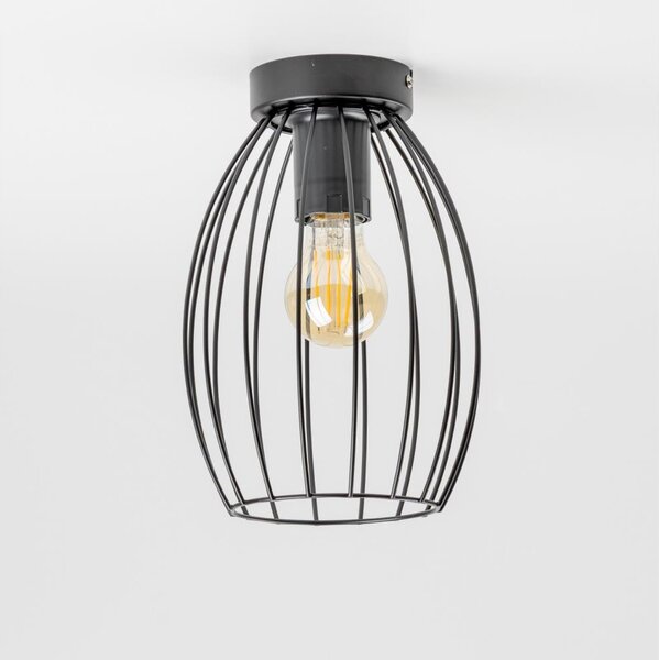 Plafonieră LED 1xE27/6,5W/230V neagră