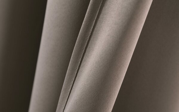 Draperie maro deschis OXFORD 140x250 cm Agatat: Inele metalice