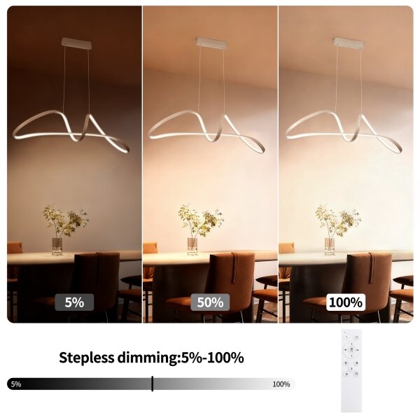 Brilagi-LED Lustră reglabilă pe cablu TWISTER LED/60W/230V 3000-6000K bej+telecomandă