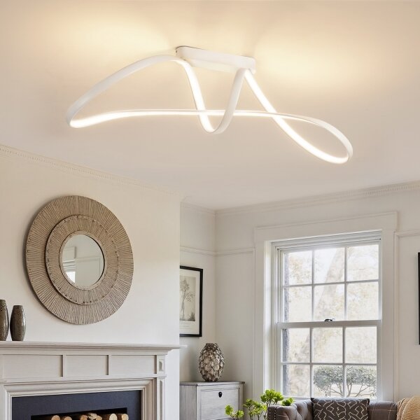 Brilagi-LED Plafonieră LED aplicată dimmabilă TWISTER 60W/230V 3000-6000K albă + telecomandă