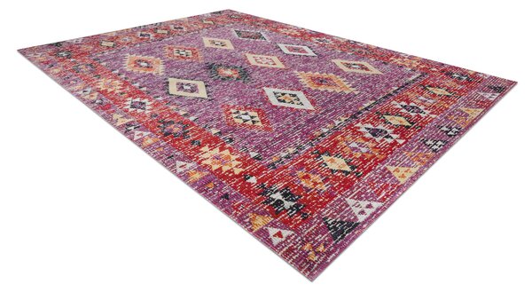 Covor modern MUNDO D7701 caro boho exterior roz / bej