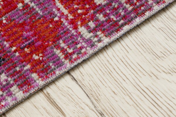 Covor modern MUNDO D7701 caro boho exterior roz / bej