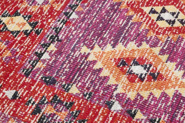 Covor modern MUNDO D7701 caro boho exterior roz / bej
