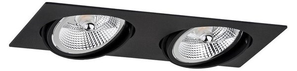 Plafonieră LED încastrată OLIMP 2xGU10/15W/230V neagră Argon 1047
