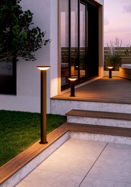 Eglo 901841 - Lampă LED de exterior RIGOSA LED/10W/230V 35 cm IP44, neagră