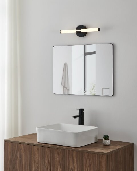 Eglo 901852 - Iluminare LED pentru oglindă de baie RAMOLA, 7,5 W, 230 V, 45 cm, IP44, negru