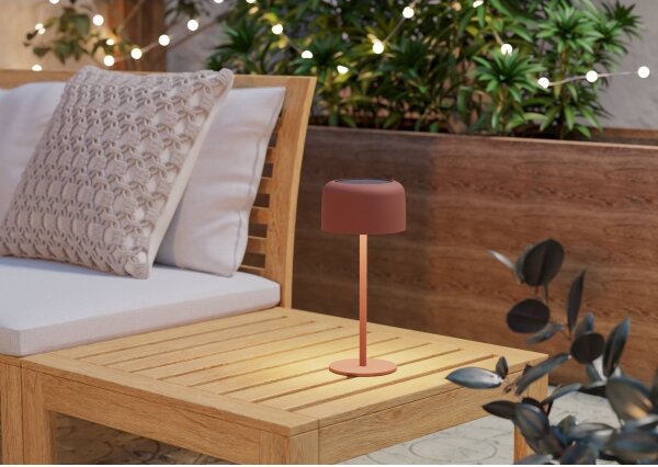Eglo ROCCANOVA 901896 - Lampă de masă solară LED, 2,8W/3,7V, IP44, portocaliu