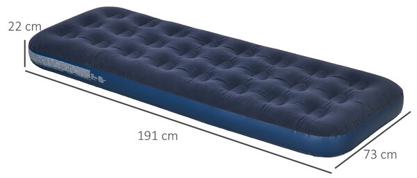 Outsunny Saltea cu aer individual cu pompă manuală, pat portabil | Aosom Romania