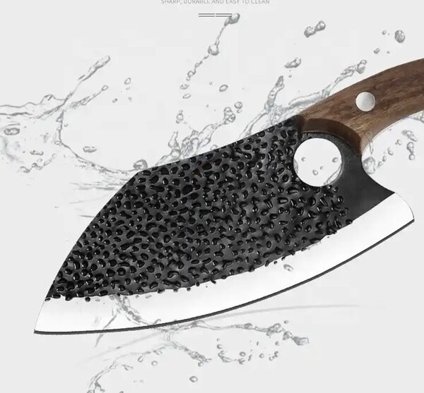 Satar de bucatarie Pufo Elite Hunt din otel si maner din lemn, 29 cm