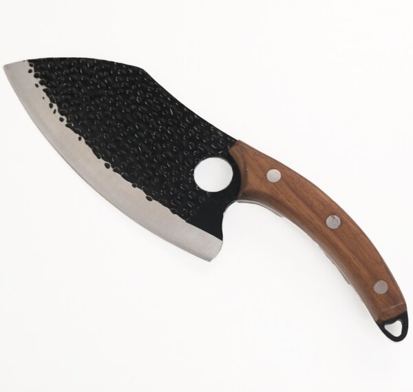 Satar de bucatarie Pufo Elite Hunt din otel si maner din lemn, 29 cm