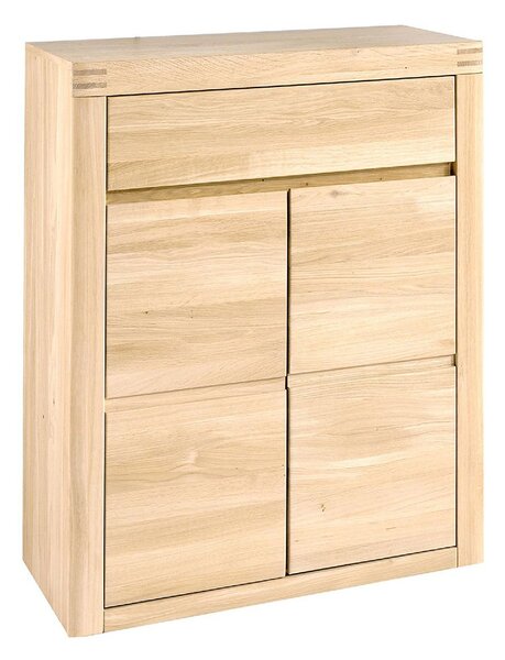 Pantofar lemn masiv Alesto 1 sertar si 2 usi Stejar, 85 × 37 × 104 cm