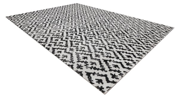 Covor modern MUNDO E0621 geometric exterior bej / negru